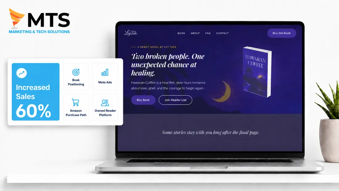 Author website supporting book discovery and sales